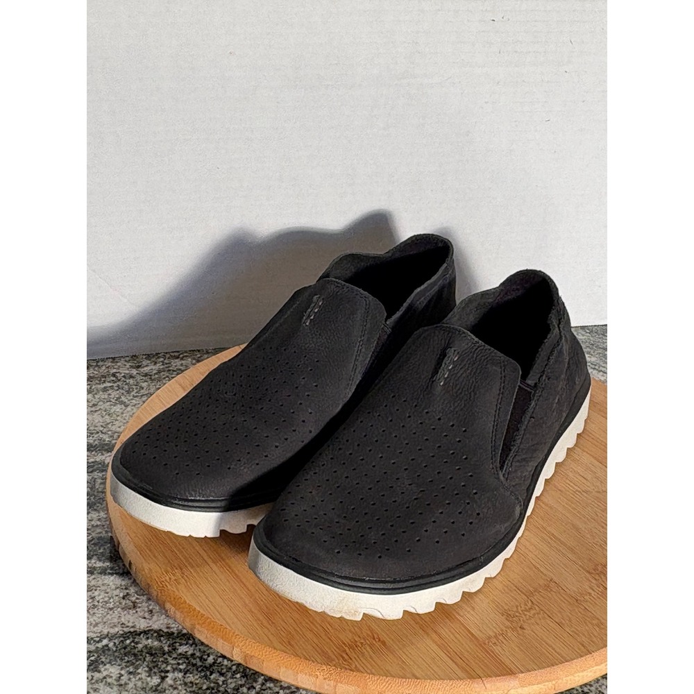 Merrell Mens J5000705 Black Perforated Leather Slip On Shoes Size 14